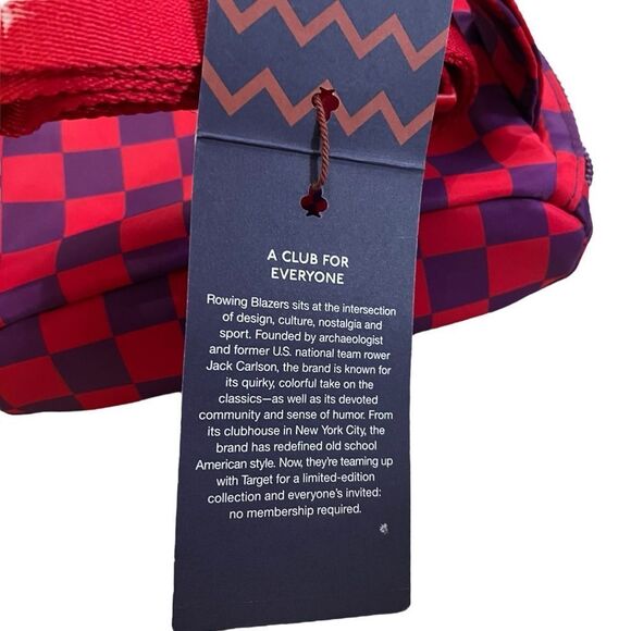 Rowing Blazers x Target Checkered Red and Purple Belt Bag NWT - Picture 9 of 9